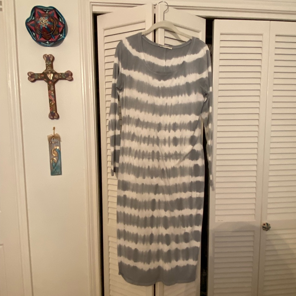 Long Tie-dyed t-shirt dress.
